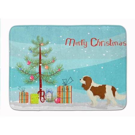 Carolines Treasures Cavalier Spaniel Christmas Tree Machine Washable Memory Foam Mat CK3529RUG